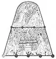 Dessin de l'aumônière de Thibaud&nbsp;IV.