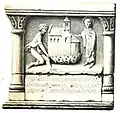 Autel d'Avenas, côté de l'épître.