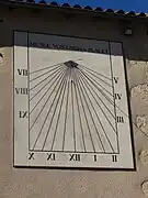 Le cadran solaire.