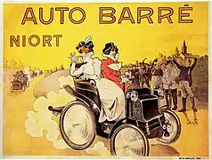 Auto Barré Niort, affiche de Marcellin Auzolle, 1903