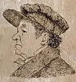 Autoportrait avec une casquette (1824), Musée du Prado. C'est le dernier autoportrait connu de Goya.