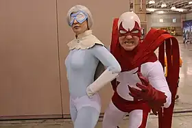 Hawk and Dove cosplay à Atlantic City Boardwalk Convention au USA.