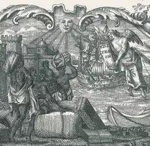 Esclaves à Elmina en 1742.
