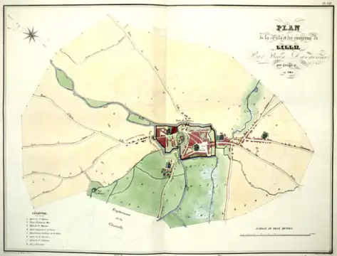 Le canal comme fossé de l'enceinte au XIIe&nbsp;siècle.
