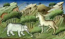 Miniature avec licorne