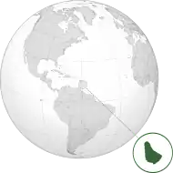 Localisation de la Barbade en Amérique.