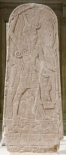 Stèle de Baal au foudre, XVe – XIIIe&nbsp;siècle, musée du Louvre.