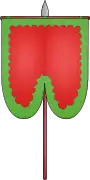 Fig.2 : Gonfanon à deux pans de la même abbaye XIe&nbsp;siècle.