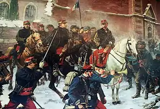 Détail du tableau d'Armand-Dumaresq, Faidherbe à la bataille de Bapaume, grande salle de la mairie