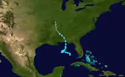 Parcours de la tempête tropicale Barry