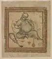 Buveur européen assis sur le sol, v. 1580-1585, Galerie Freer et Sackler, Washington