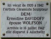 Plaque au no&nbsp;272.