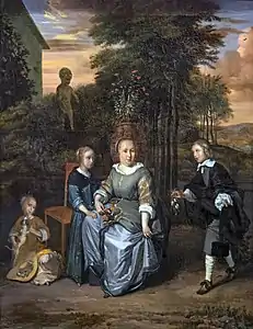 Barend Graat&nbsp;(en), Portrait de famille dans un paysage