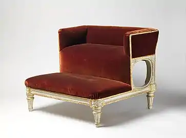 Marchepied de lit de J.B. Boulard au Metropolitan Museum of Art.