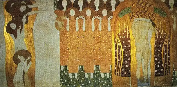 L'Hymne à la joie (1902), 220 × 240 cm, Vienne, Palais de la Sécession.