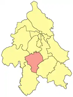 Localisation de la municipalité de Barajevo dans la Ville de Belgrade
