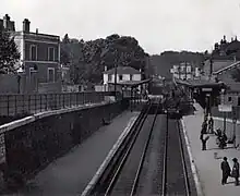 La gare à la fin du XIXe ouau début du XXe siècle.