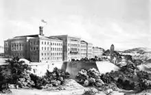Le Palais fédéral à Berne (1860), lithographie.