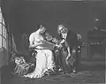 Paul Claude-Michel Carpentier, Bernardin de Saint-Pierre et sa famille, copie du tableau présenté par Elizabeth Harvey au Salon de 1804 (reproduction en nour et blanc)