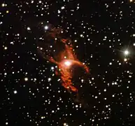 La nébuleuse NGC 6537 captée par le New Technology Telescope de l'observatoire de La Silla.