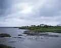 Embouchure du Blanda dans l'Húnaflói, à Blönduós (côte est).