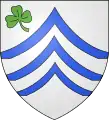 Famille Larrondo : D'argent à trois chevrons courbés d'azur.
Blasonnement fautif ou ambigu&nbsp;: courbé.