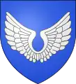 Armoiries de la famille Janvier : D'azur, à un vol d'argent.