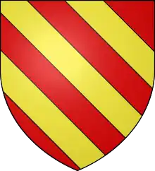blason de gueules à trois bandes d'or