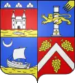 Piédestal dans un quartier de blason.