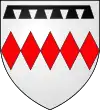 Le blason de la famille de Chauvigny, seigneurs de La Châtre.