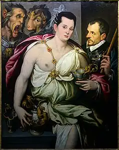 Portrait allégorique d'Ulisse Aldrovandi, vers 1575, Bologne, fondation Carisbo.
