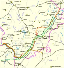 Frontières de 1919-1922 (vert), de 1922-1939 (rouge), et actuelles (violet).
