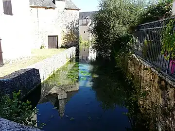 La Borrèze dans le bourg de Borrèze.