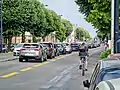Le boulevard George V au croisement de la rue Gaston Lespiault.