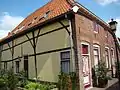 Maison mixte brique et colombages du XVIIe siècle à Bredevoort (est des Pays-Bas).