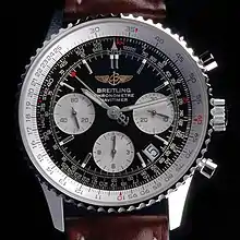 Montre chronographe Breitling Navitimer. Montre équivalente à celle portée par Scott Carpenter en 1962.