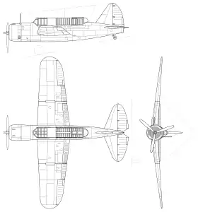 vue en plan de l’avion
