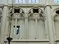 2e&nbsp;travée, triforium du XIVe&nbsp;siècle, côté nord.
