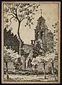 Dessin représetant l'église de Bringolo (sans doute vers 1925, auteur inconnu).