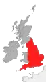 Figure 2 : Localisation de l’État d'Angleterre.