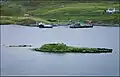 Broch de West Burrafirth à l'ouest des Shetland.
