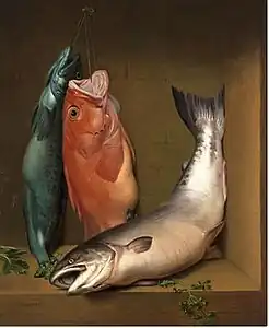 Still-life with Ling Cod, Red Vermilion and Salmon, sans date