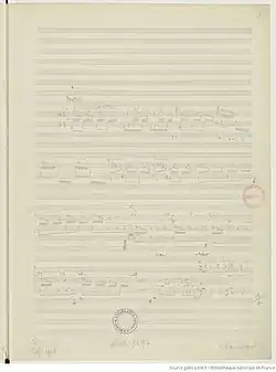 page du manuscrit.