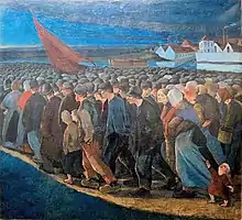 Un Soir de Grève (1893) par Eugène Laermans