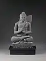 Bouddha assis. Gandhara. Schiste, mi-IIIe&nbsp;siècle, H. 73,7&nbsp;cm. Birmingham Museum of Art