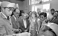 Visite du Polytechnischen Zentrum de Rothenschirmbach, avec le ministre de l'Éducation nord-coréen Li Jong Ju (1988).
