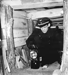 Le tunnel d'évacuation de la Wollankstraße, découvert entre l'Est et l'Ouest de Berlin, 1962.