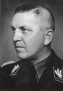 Photographie en noir et blanc de Eicke en 1942