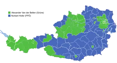 Candidat arrivé en tête par district