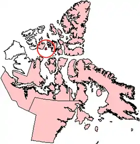 Carte de l'île de Byam Martin.